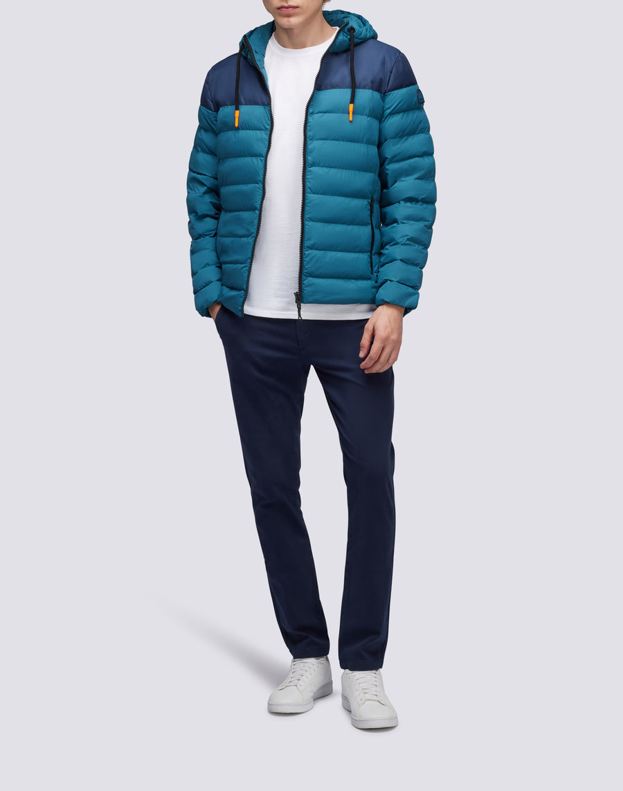 Sundek giacca trapuntata con cappuccio m998jkdp100-93301 Nuova