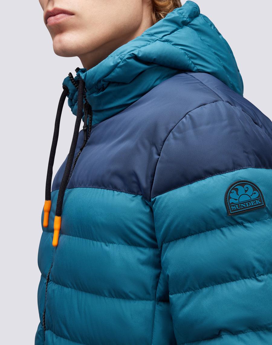 Sundek giacca trapuntata con cappuccio m998jkdp100-93301 Nuova