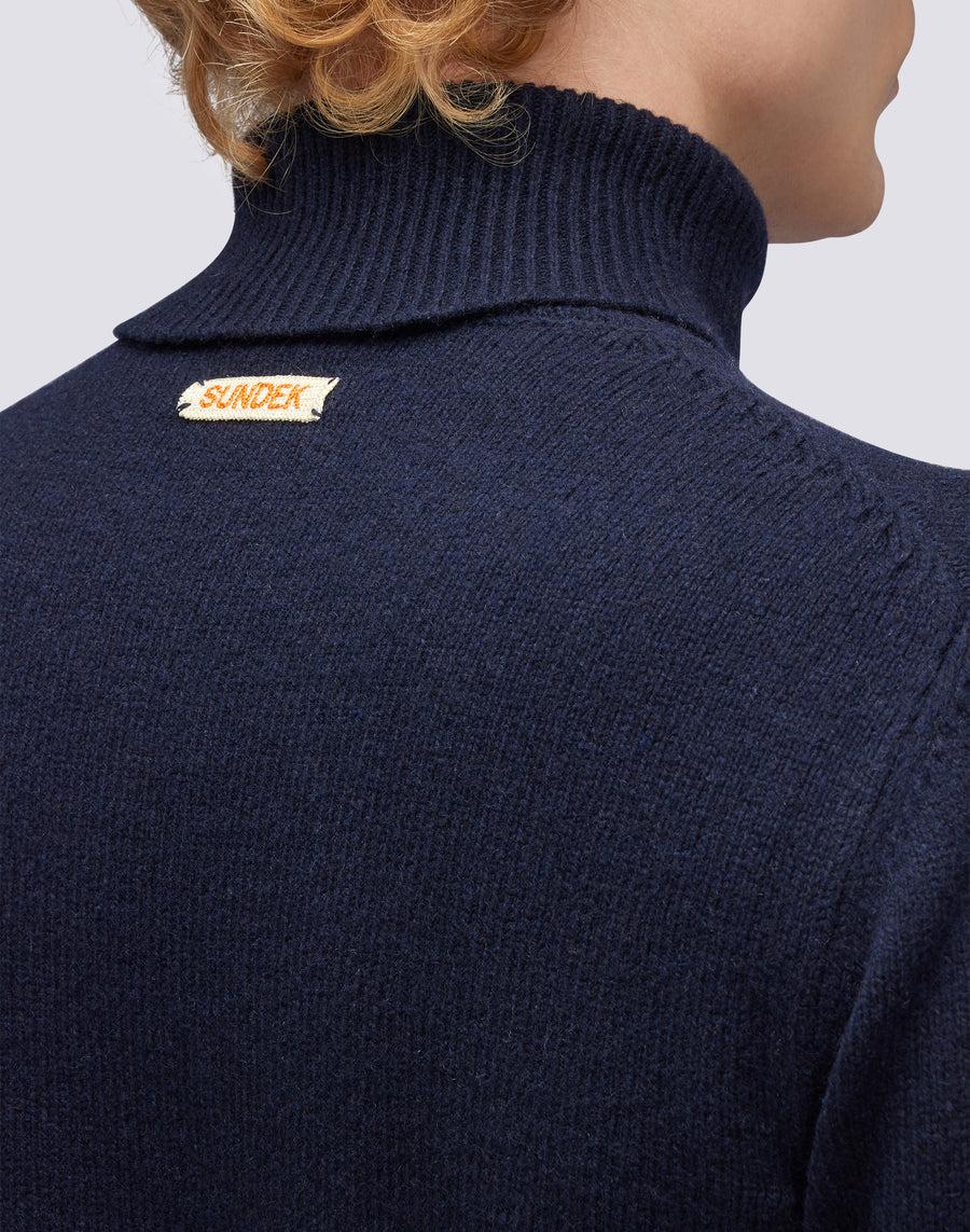 Sundek maglione a girocollo misto cashmere M353KIWS500-00700 In Linea