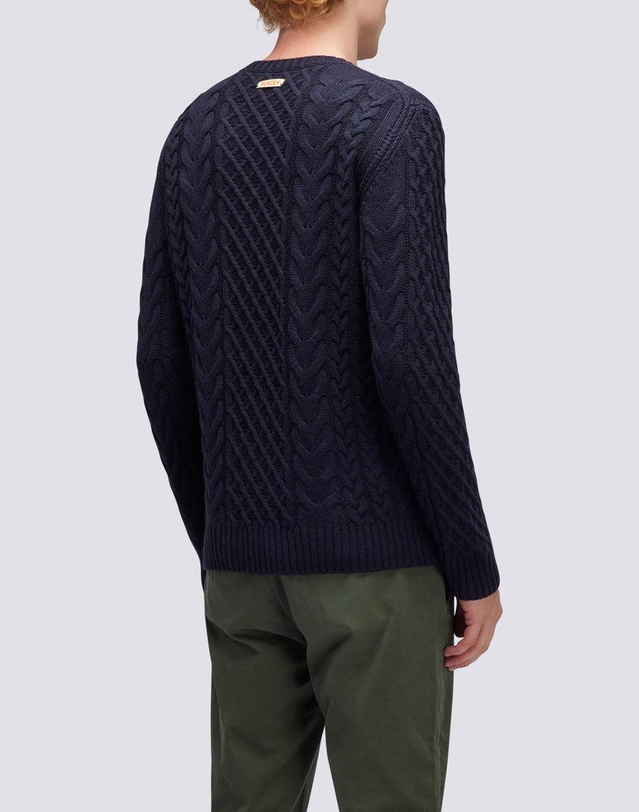 Sundek maglione a girocollo misto cashmere M354KIWS100-00700 Nuovo