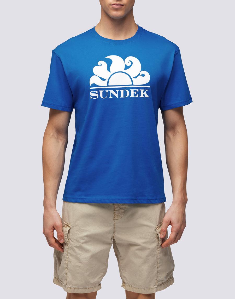 Sundek T-SHIRT GIROCOLLO CON STAMPA LOGO m021tej7800-a2201 Negozio
