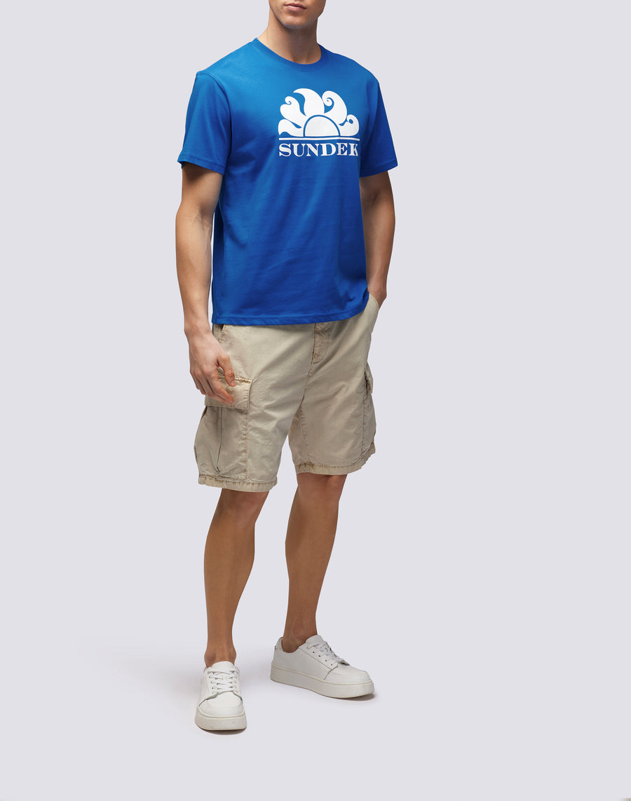 Sundek T-SHIRT GIROCOLLO CON STAMPA LOGO m021tej7800-a2201 Negozio