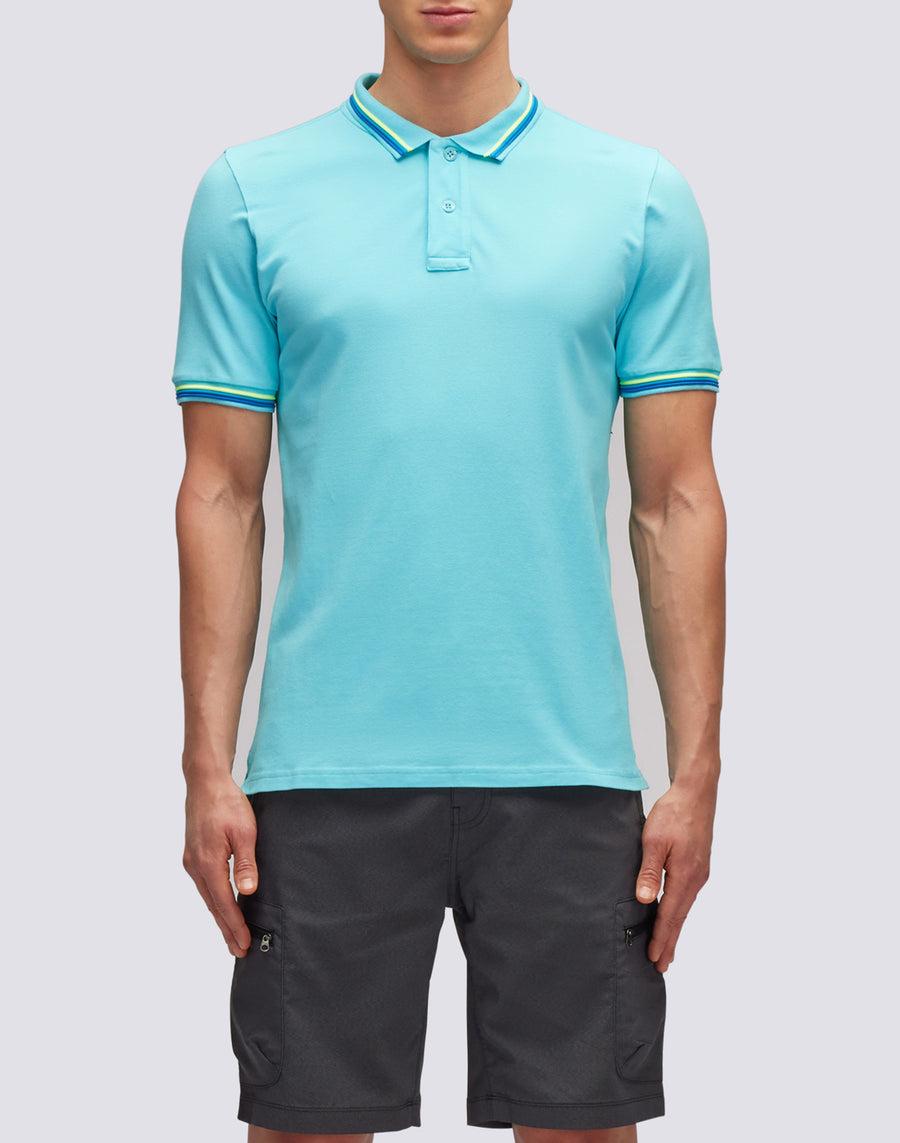 Sundek POLO BRICE IN COTONE PIQUET CON DETTAGLI TRICOLOR m779plj6500-05202 Nuova