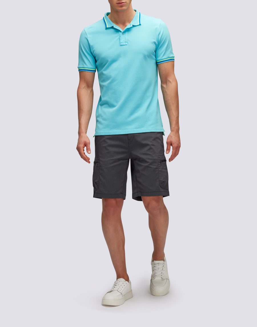 Sundek POLO BRICE IN COTONE PIQUET CON DETTAGLI TRICOLOR m779plj6500-05202 Nuova