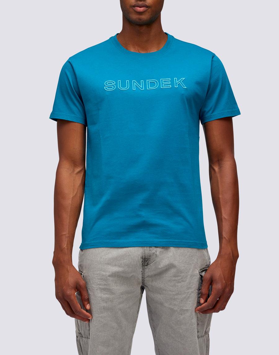 Sundek T-SHIRT LOGO RICAMO m610tej7800-01201 Italia