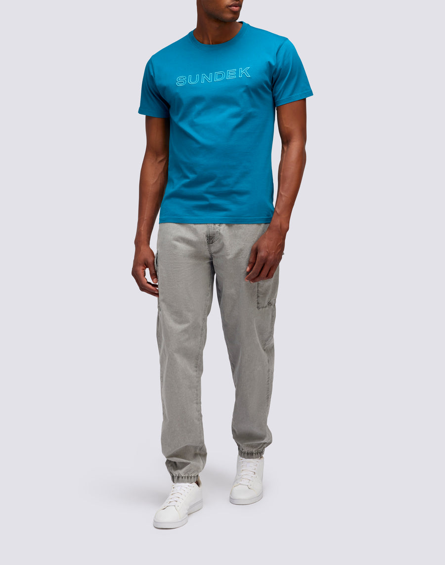 Sundek T-SHIRT LOGO RICAMO m610tej7800-01201 Italia