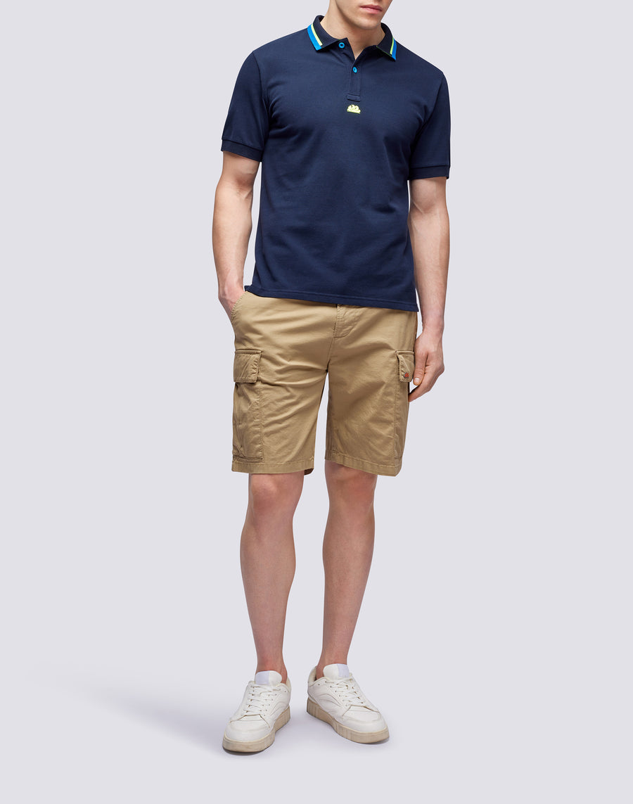 Sundek POLO IN COTONE PIQUET COMBINATO m997plpq500-32202 Spedizione Gratuita