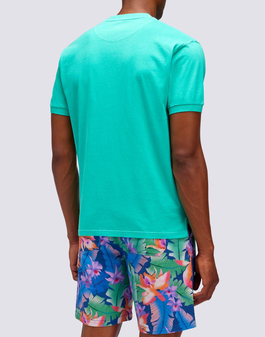 Sundek T-SHIRT NEW DEY GIROCOLLO TINTO CAPO CON LOGO m108tej78tc-a3201 Affare Del Giorno