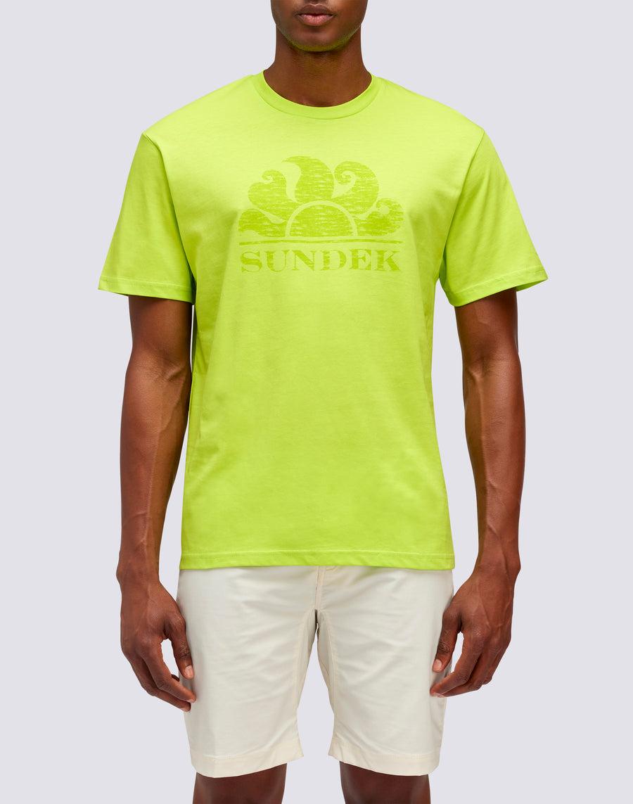 Sundek T-SHIRT MANICHE CORTE CON LOGO m021tej78ot-69100 Economico