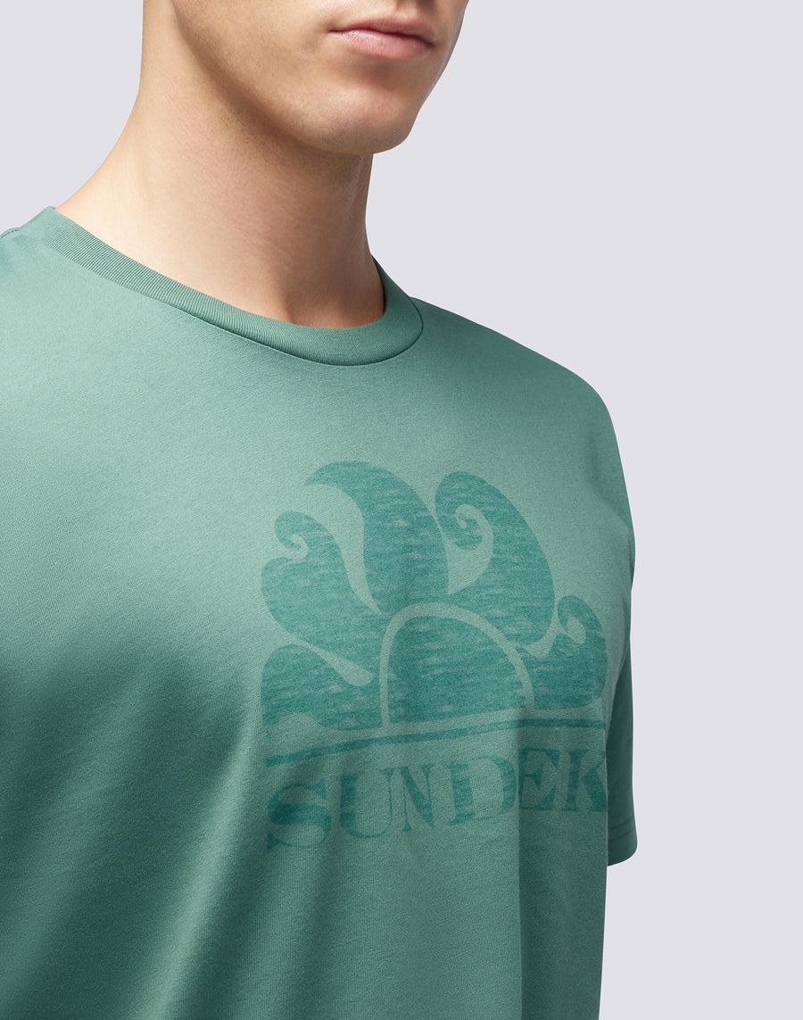Sundek T-SHIRT MANICHE CORTE CON LOGO m021tej78ot-a1600 Vendita Calda