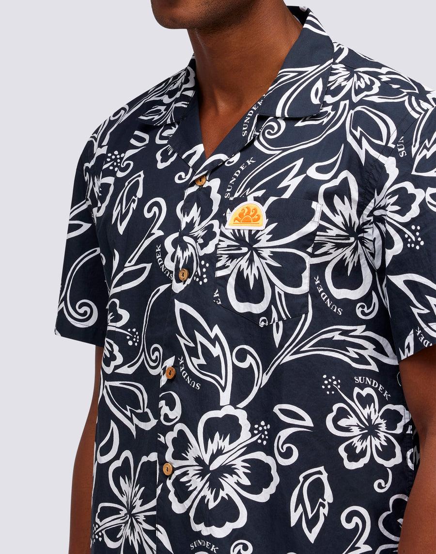 Sundek CAMICIA CON STAMPA HIBISCUS VINTAGE m817shmu1ia-661ia I Più Venduti