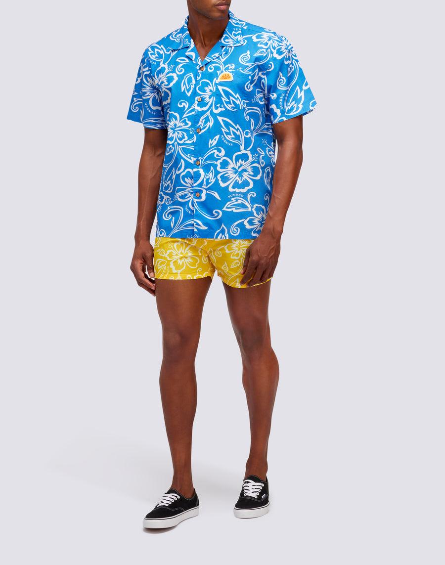 Sundek CAMICIA CON STAMPA HIBISCUS VINTAGE m817shmu1ia-616ia In Saldo
