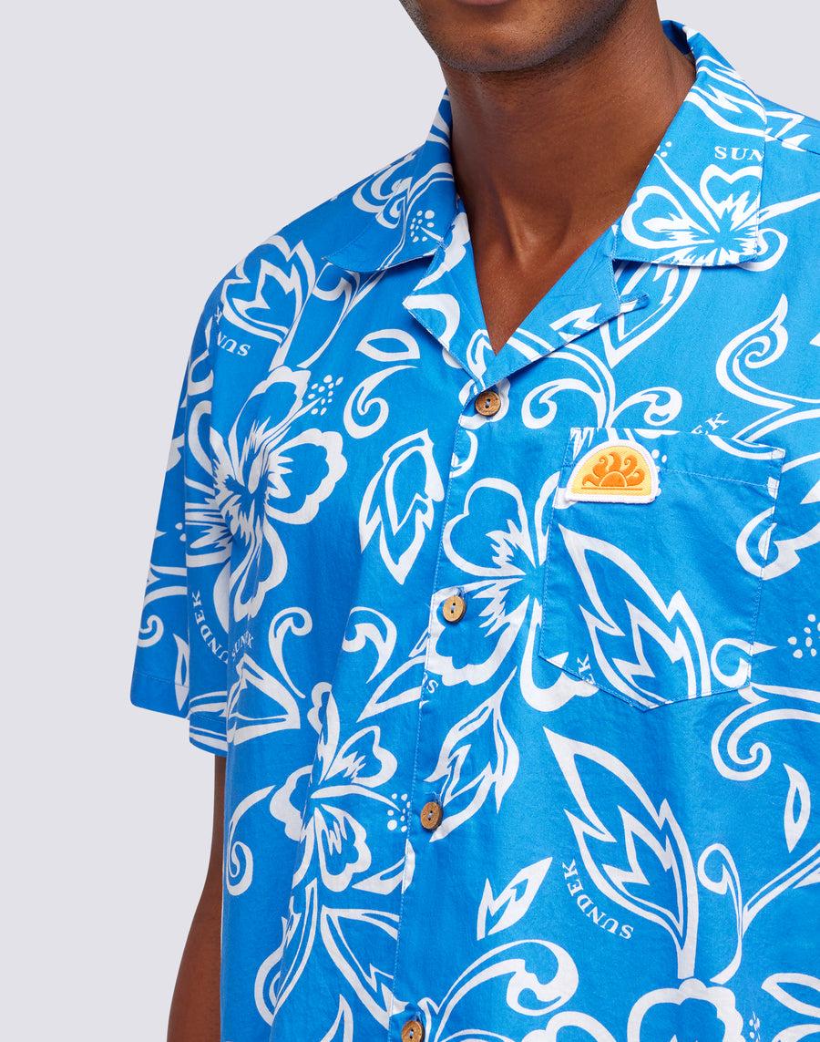 Sundek CAMICIA CON STAMPA HIBISCUS VINTAGE m817shmu1ia-616ia In Saldo