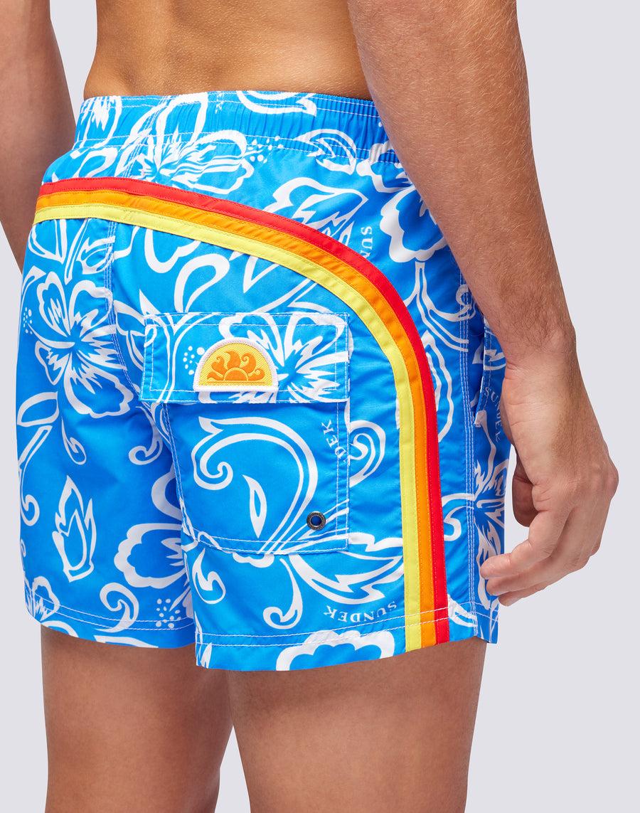 Sundek BOARDSHORT STAMPA ARCHIVE HIBISCUS m504bdta1ia-616ia Nuova