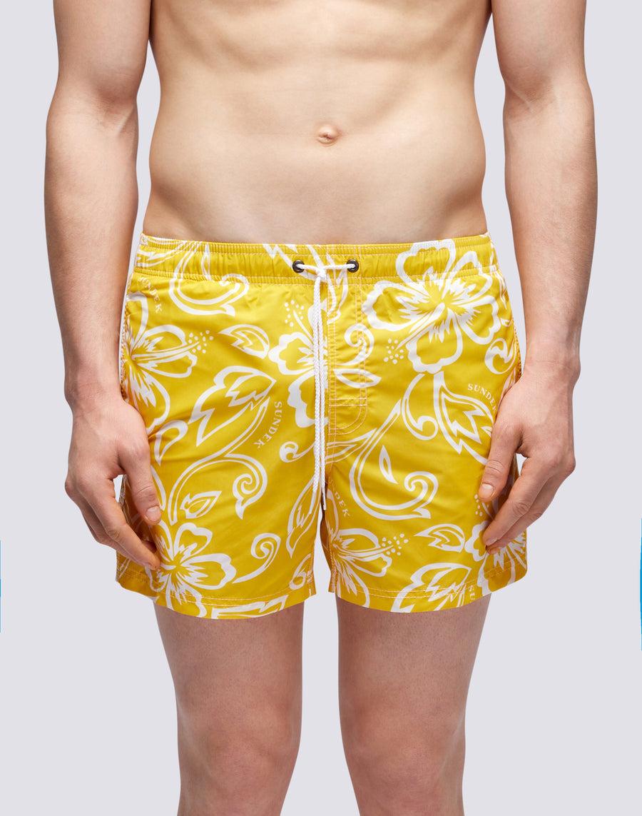 Sundek COSTUME A PANTALONCINO CORTO VITA ELASTICATA STAMPA ARCHIVE HIBISCUS m504bdta1ia-a29ia Italy