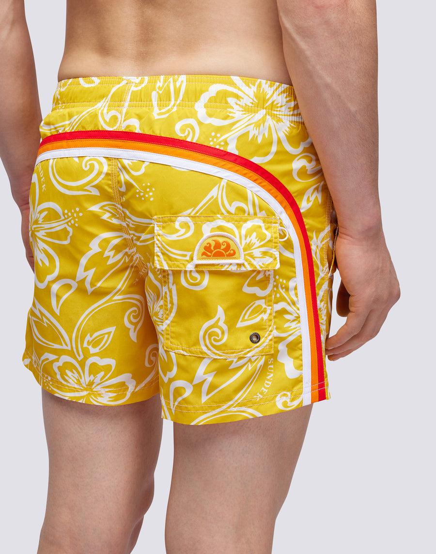 Sundek COSTUME A PANTALONCINO CORTO VITA ELASTICATA STAMPA ARCHIVE HIBISCUS m504bdta1ia-a29ia Italy