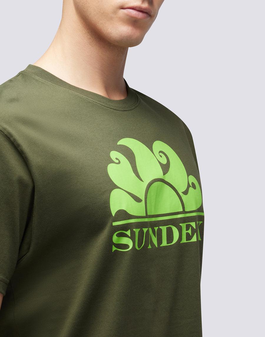 Sundek T-SHIRT GIROCOLLO CON STAMPA LOGO m021tej7800-30204 Italia
