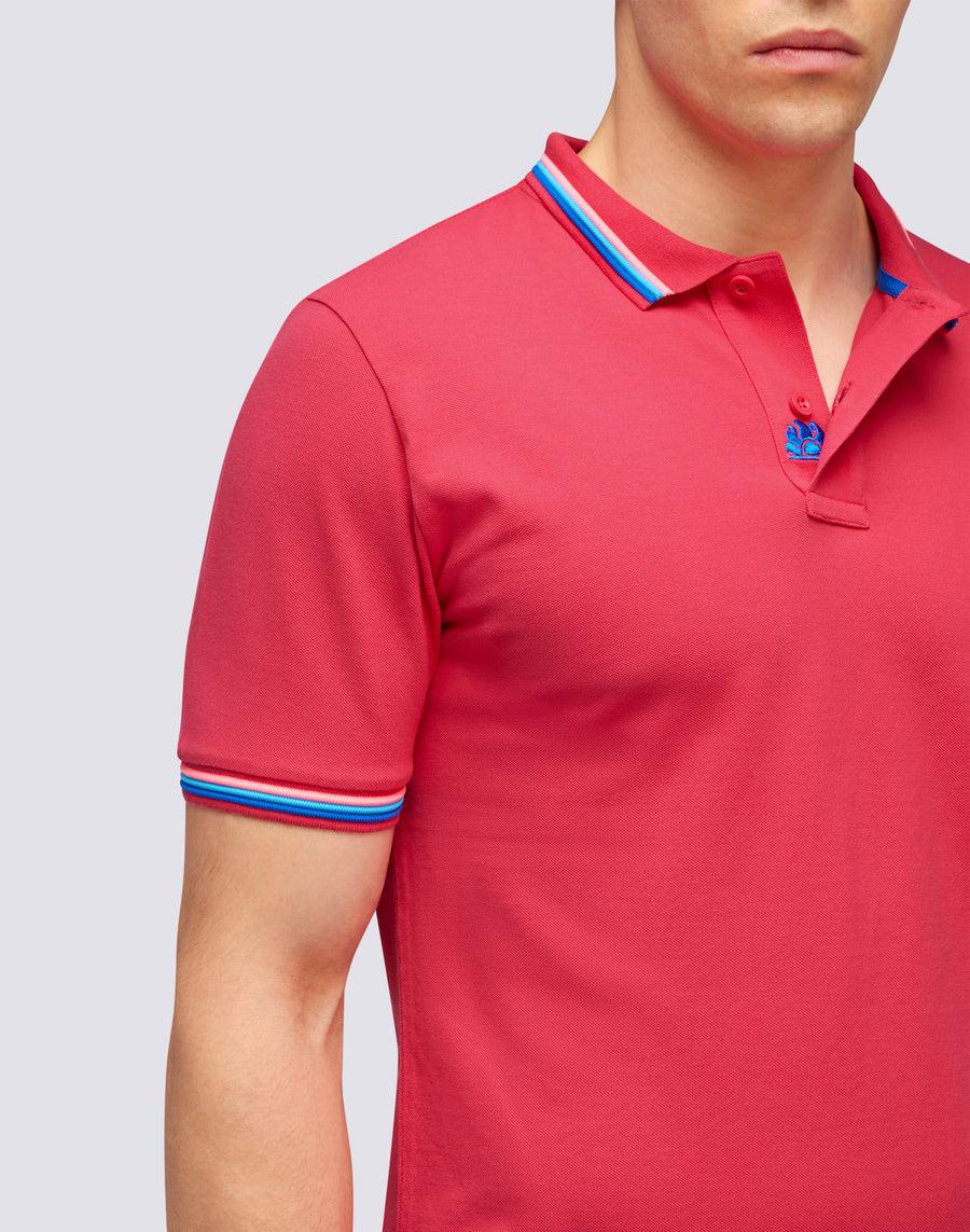 Sundek POLO BRICE IN COTONE PIQUET CON DETTAGLI TRICOLOR m779plj6500-69203 Offerta