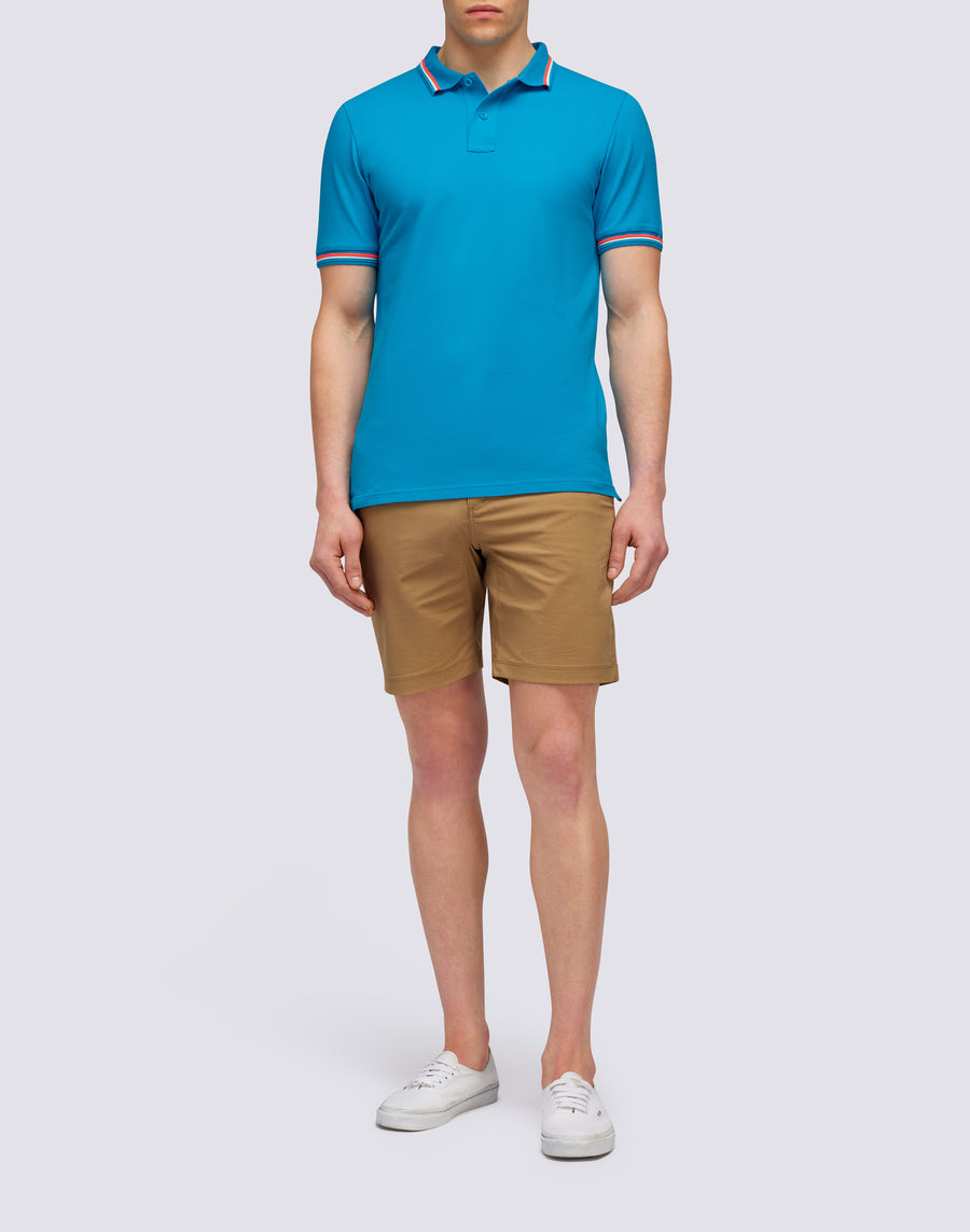 Sundek POLO BRICE IN COTONE PIQUET CON DETTAGLI TRICOLOR m779plj6500-67403 Saldi Di Fabbrica
