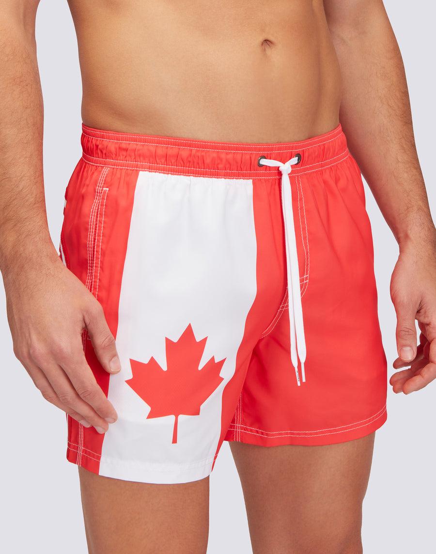 Sundek COSTUME DA BAGNO CORTO VITA ELASTICATA POLIESTERE RICICLATO REPREVE® BANDIERA CANADA M504BDRT3FGA42FG Vendita