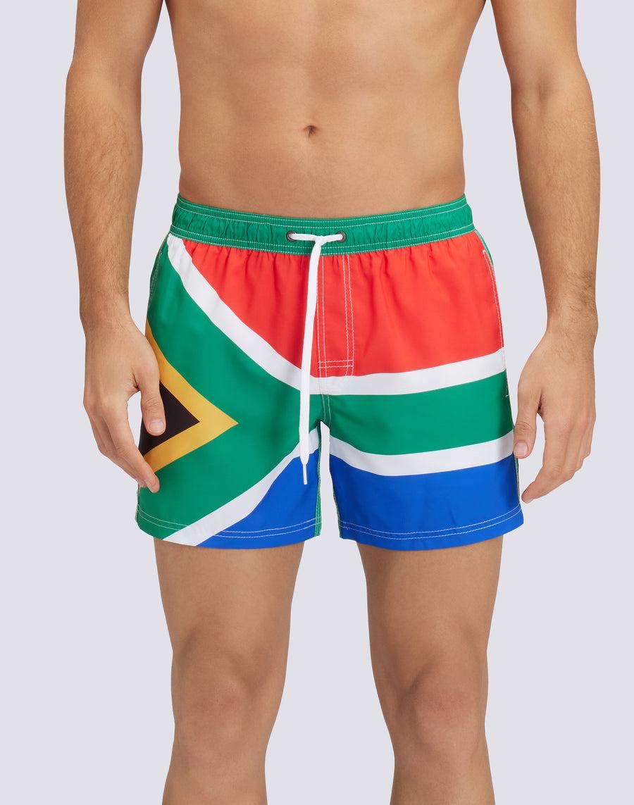 Sundek COSTUME DA BAGNO CORTO VITA ELASTICATA POLIESTERE RICICLATO REPREVE® BANDIERA SUDAFRICA M504BDRT3FG107FG Pezzi Unici