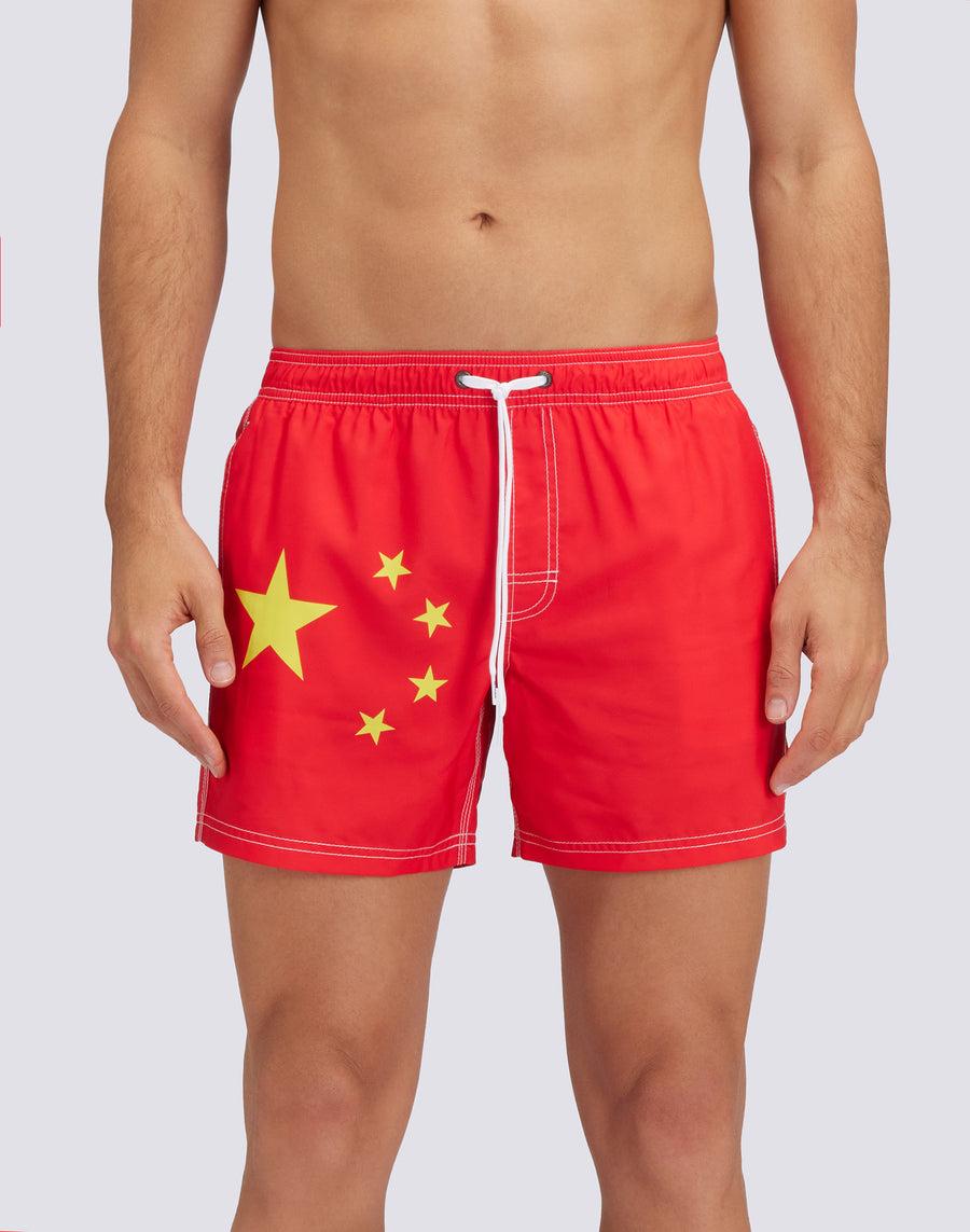 Sundek COSTUME DA BAGNO CORTO VITA ELASTICATA POLIESTERE RICICLATO REPREVE® BANDIERA CINA M504BDRT3FG425FG Qualità Garantita