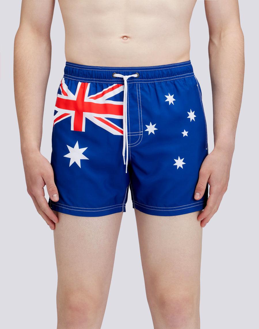 Sundek COSTUME DA BAGNO CORTO VITA ELASTICATA POLIESTERE RICICLATO REPREVE® BANDIERA AUSTRALIA M504BDRT3FG629FG Acquista Ora