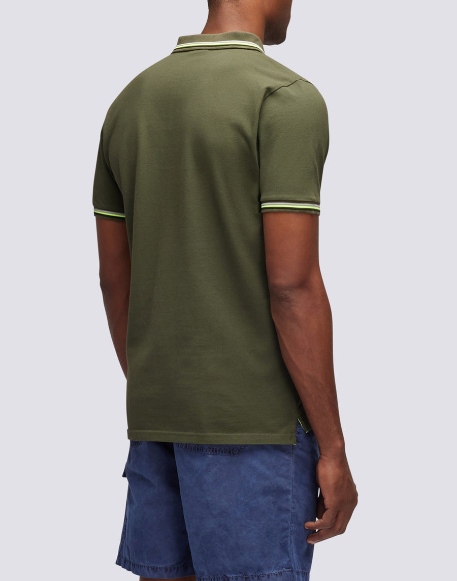 Sundek polo brice in cotone piquet con dettagli tricolor M779PLJ6500-30208 Promozione