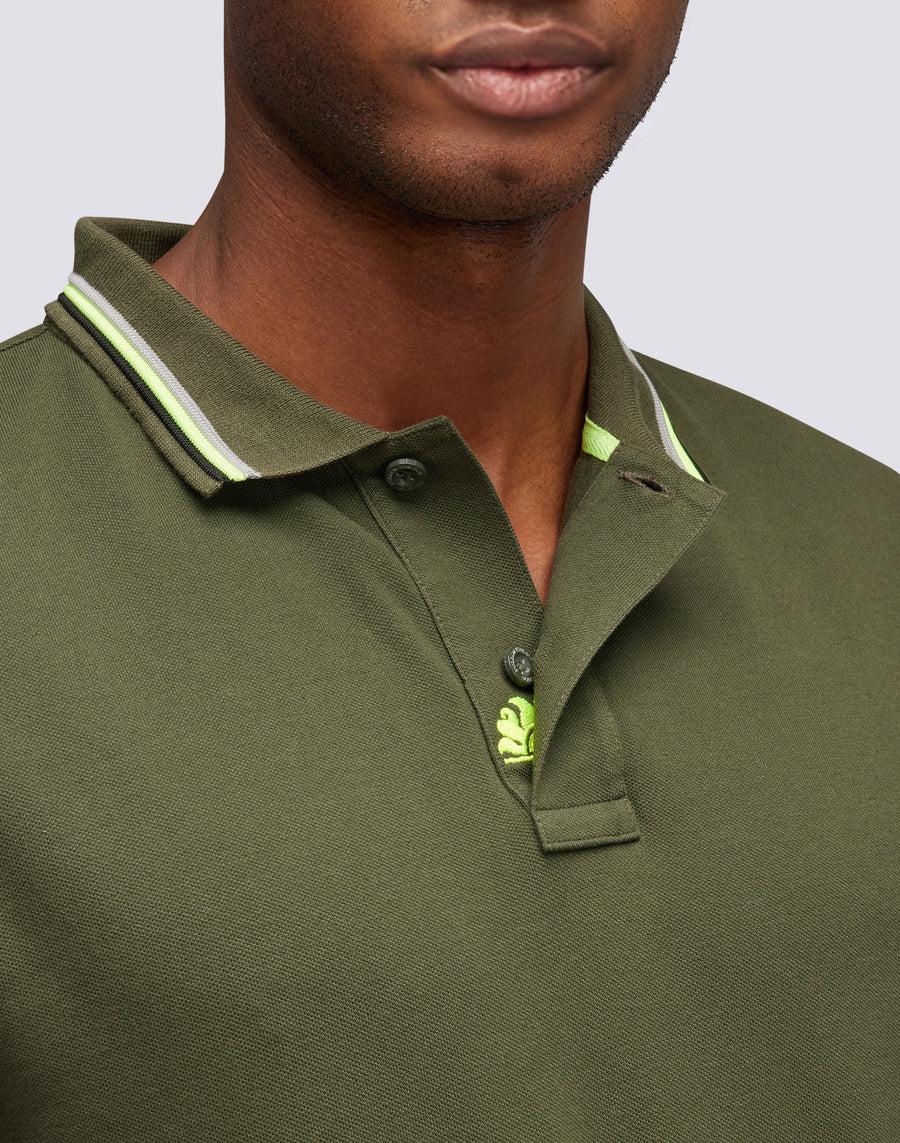 Sundek polo brice in cotone piquet con dettagli tricolor M779PLJ6500-30208 Promozione