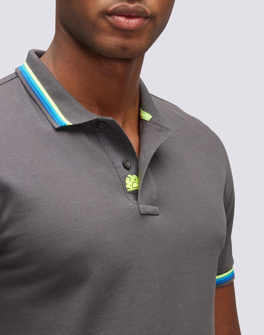 Sundek polo brice in cotone piquet con dettagli tricolor M779PLJ6500-10317 Soddisfazione Garantita