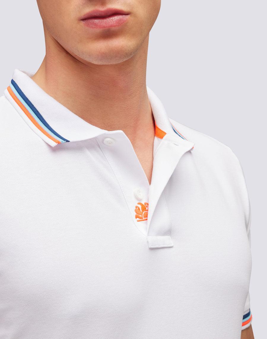 Sundek polo brice in cotone piquet con dettagli tricolor M779PLJ6500-00634 Negozi Online