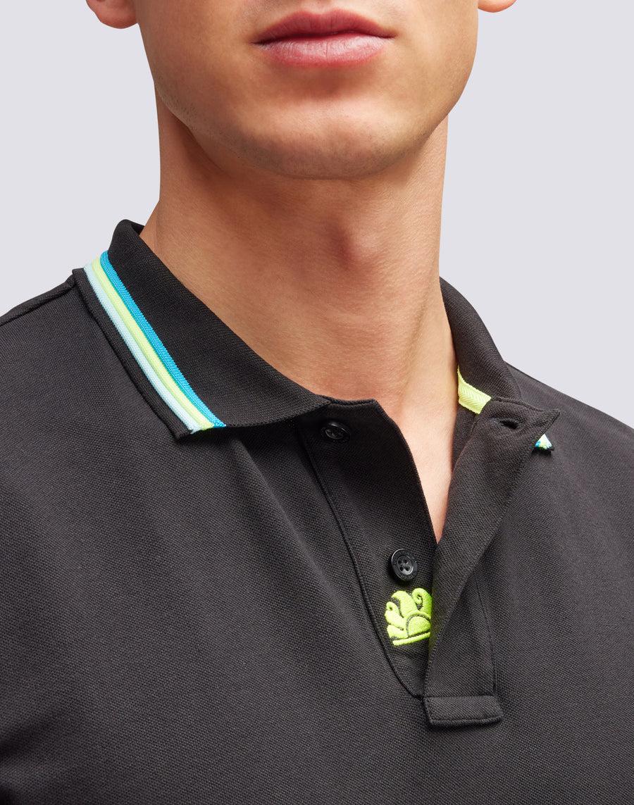 Sundek polo brice in cotone piquet con dettagli tricolor M779PLJ6500-00435