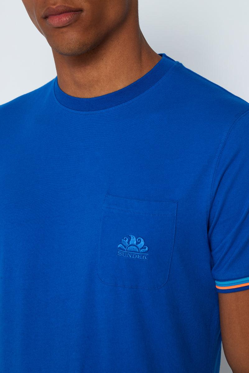 Sundek t-shirt finn girocollo con taschino M775TEJ7800-67502 Novità