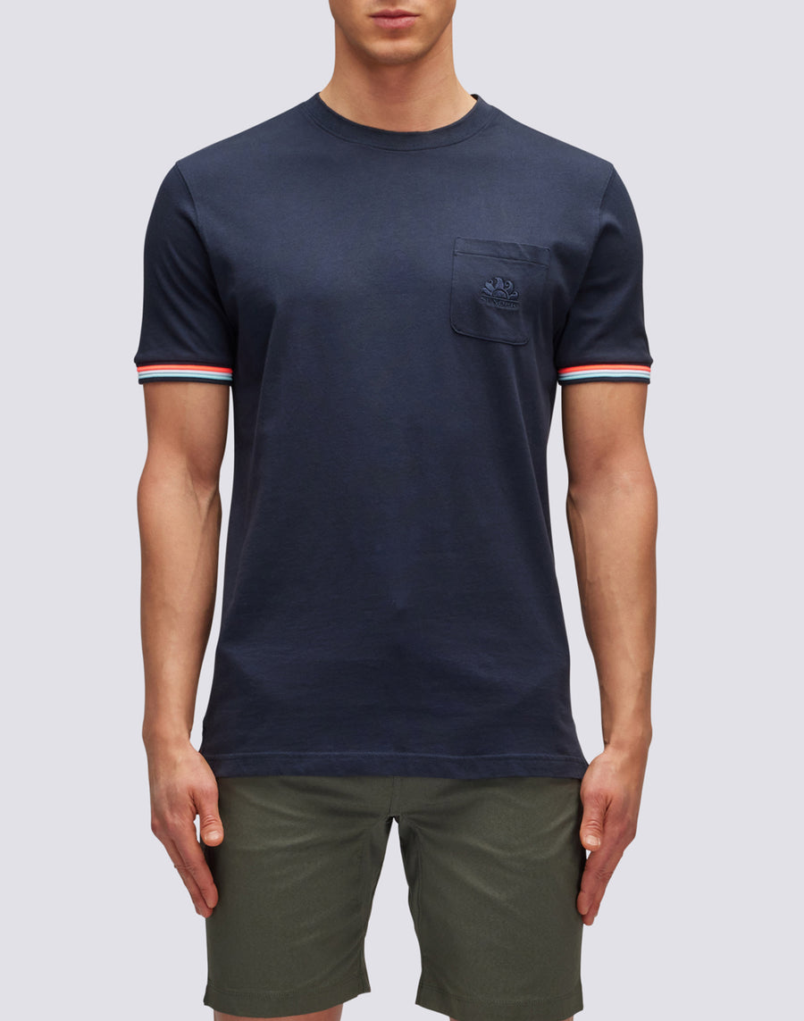 Sundek t-shirt finn girocollo con taschino M775TEJ7800-00724