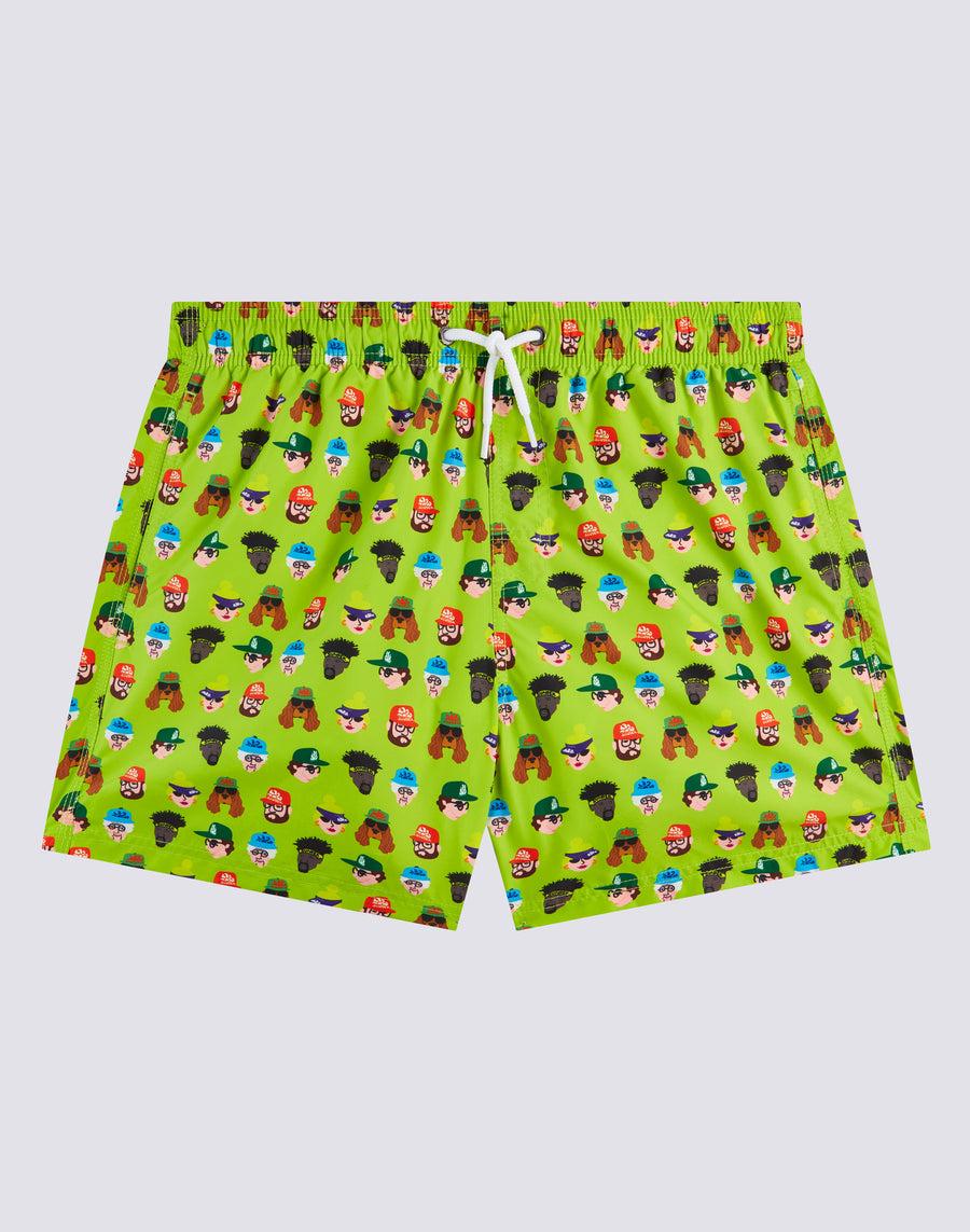 Sundek costume da bagno corto a vita elasticata microstampa guess who m633bdrt4by-066by Offerte