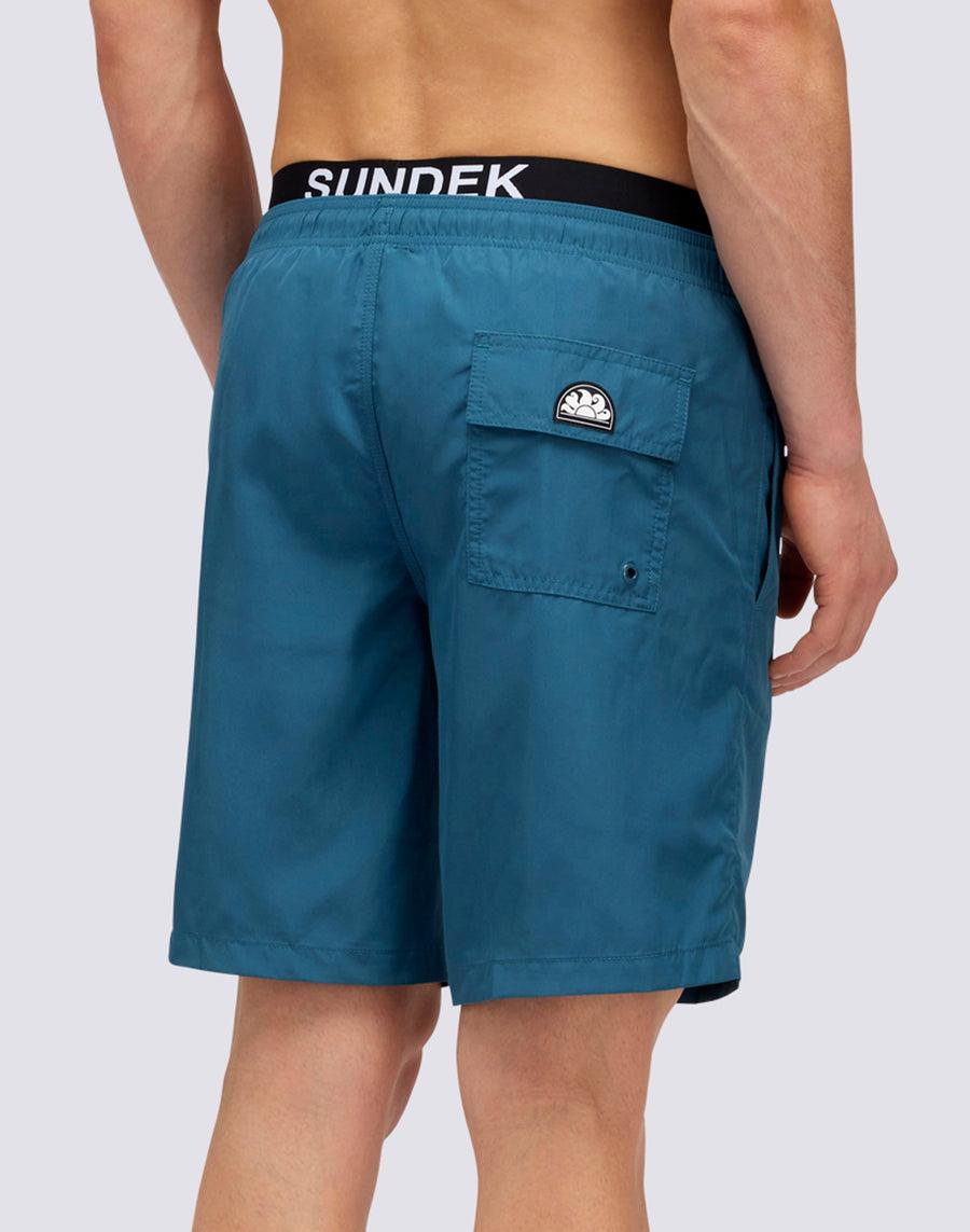 Sundek COSTUME DA BAGNO LUNGO VITA ELASTICATA CON ELASTICO LOGO LIGHT POLY m729bdp0300-a3401 Moda