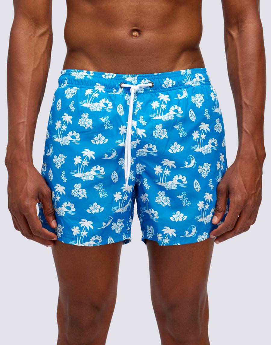 Sundek COSTUME DA BAGNO CORTO VITA ELASTICATA STAMPA KAILUA BIT IN POLY RICICLATO m633bdrt4kb-a22kb