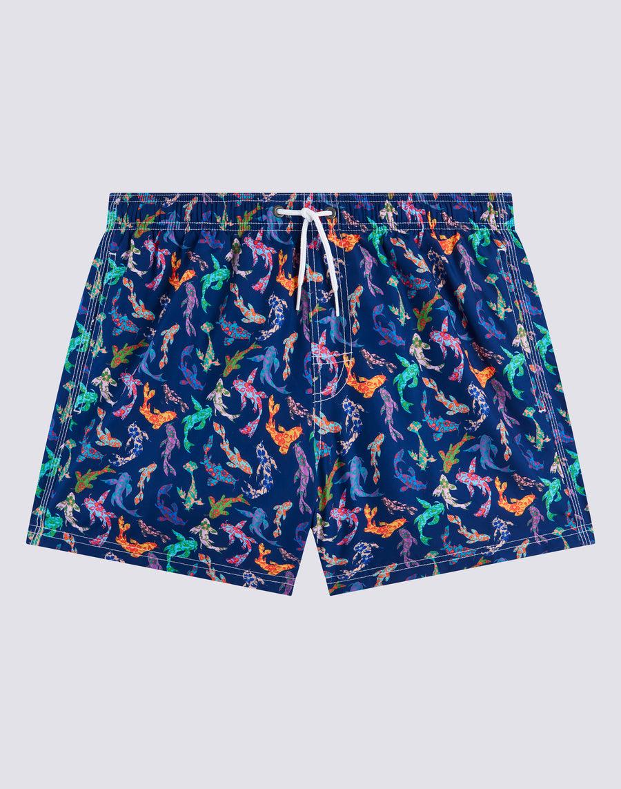 Sundek costume da bagno corto vita elasticata stampa koi pop repreve® m504bdrt3je-047je Soddisfazione Garantita