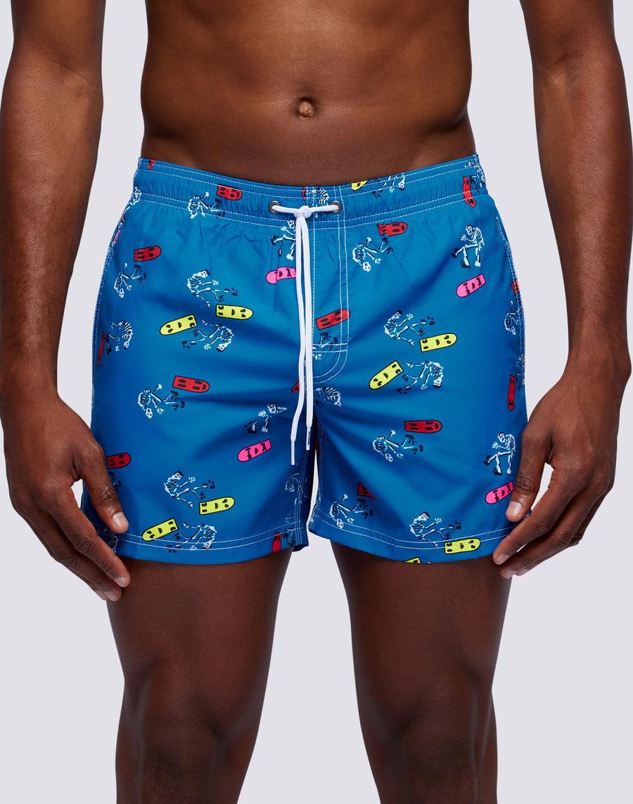Sundek costume da bagno corto vita elasticata stampa skeleton ollie repreve® m504bdrt3ko-a17ko Sconto