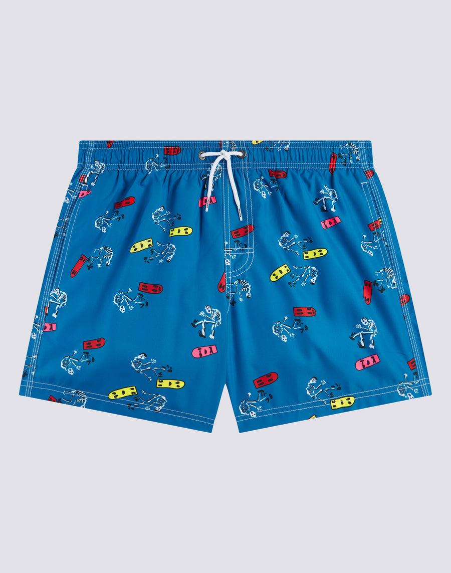Sundek costume da bagno corto vita elasticata stampa skeleton ollie repreve® m504bdrt3ko-a17ko Sconto