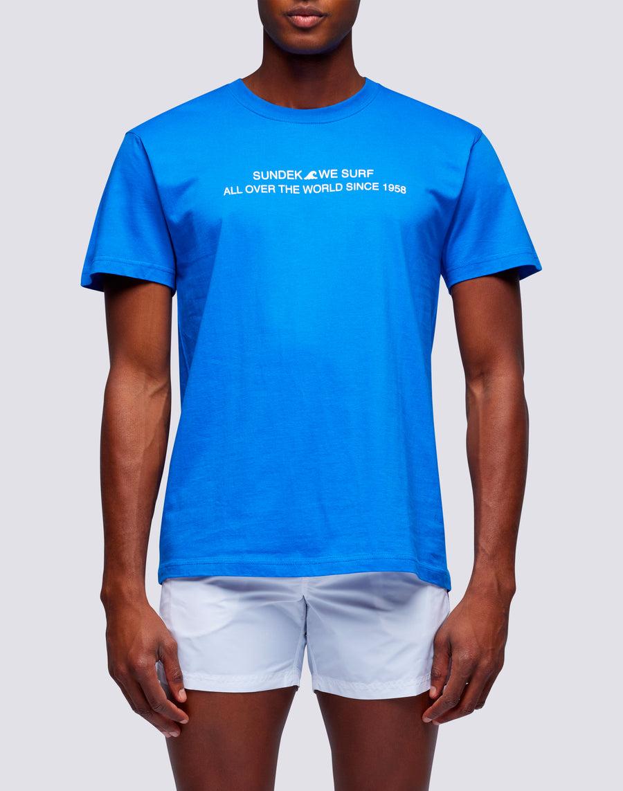 Sundek t-shirt uomo in cotone capsule flag m633bdrt4km-008km Vendite Flash