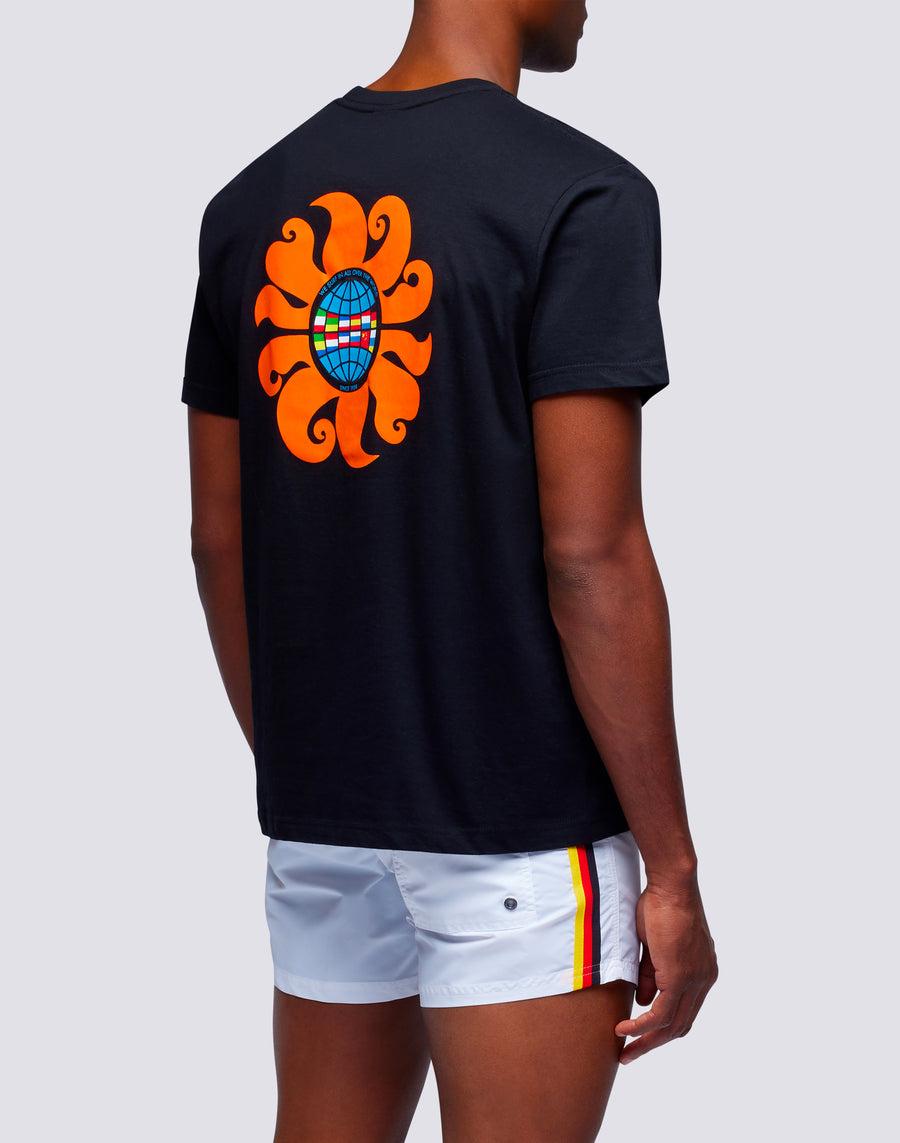 Sundek t-shirt uomo in cotone capsule flag m669tesj500-00100 Nuova