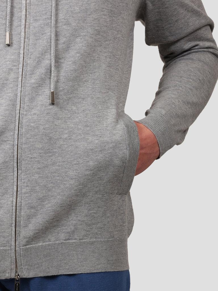 Svevo Giubbotto full zip Cotone e Cashmere Grigio Qualità Garantita
