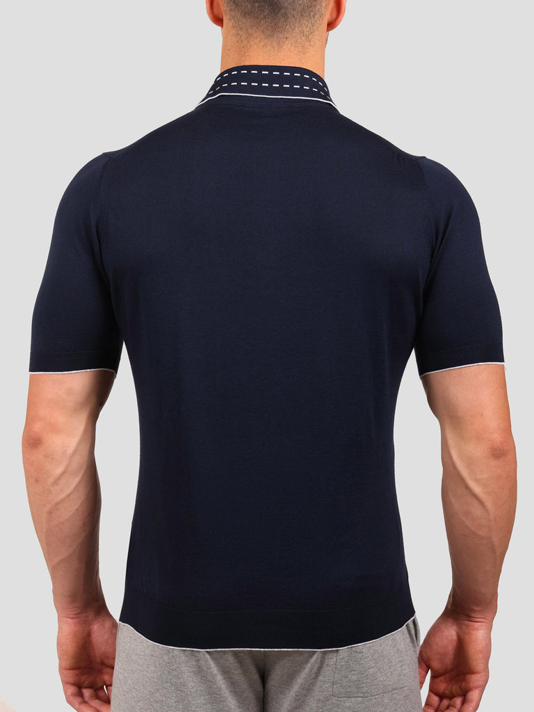 Svevo Maglia Polo 100% Cotone Supersoft Blu Navy e Bianca Acquista Ora
