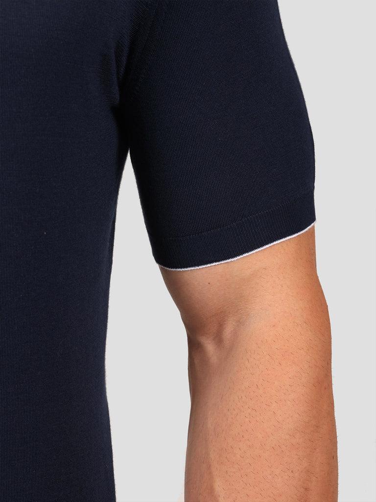 Svevo Maglia Polo con Zip 100% Cotone Supersoft Blu Promozione Limitata