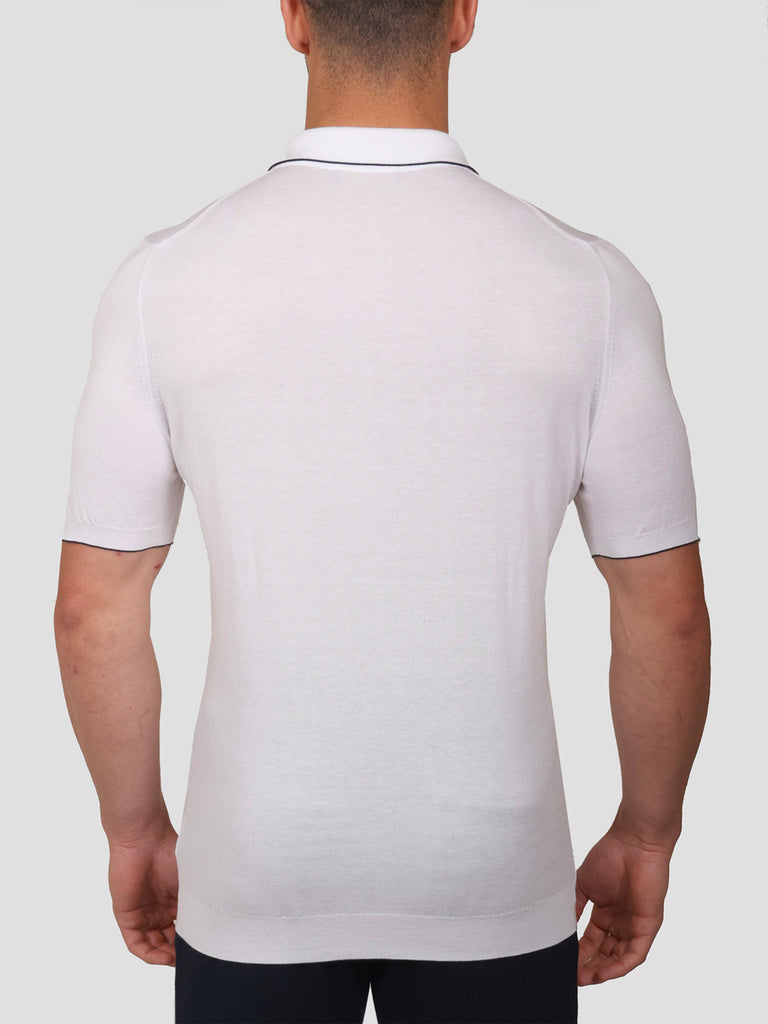 Svevo Maglia Polo con Zip 100% Cotone Supersoft Bianca Shopping Online