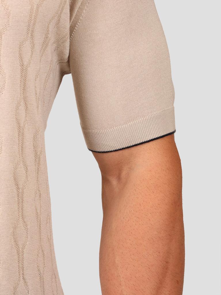 Svevo Maglia Polo con Zip 100% Cotone Supersoft Beige Novità