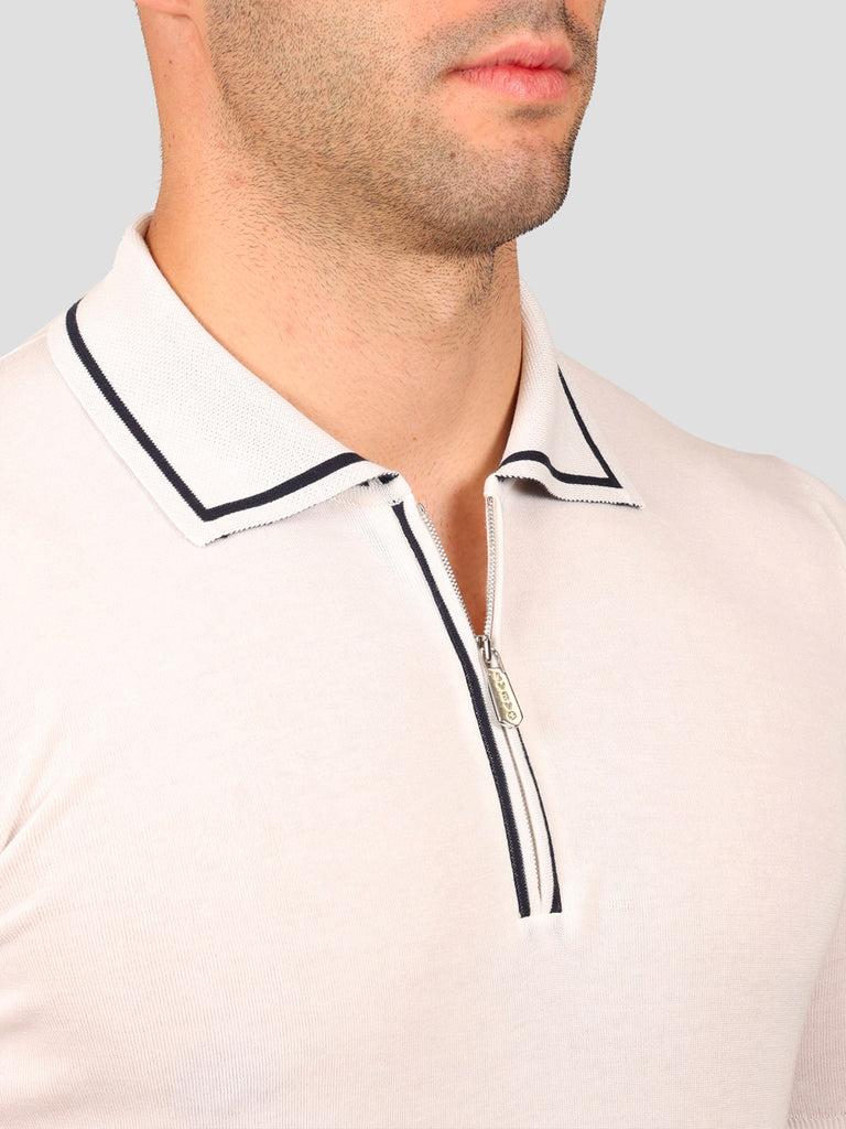 Svevo Maglia Polo 100% Cotone Makò Panna Economico