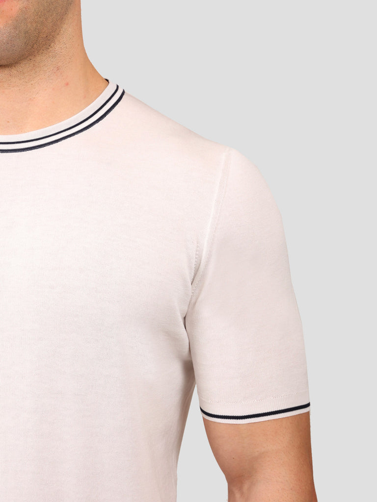 Svevo Maglia Girocollo 100% Cotone Makò Panna Online