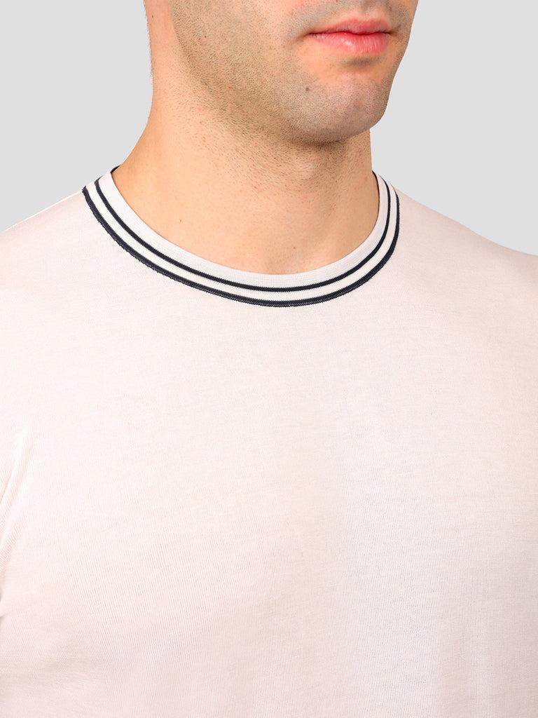 Svevo Maglia Girocollo 100% Cotone Makò Panna Online